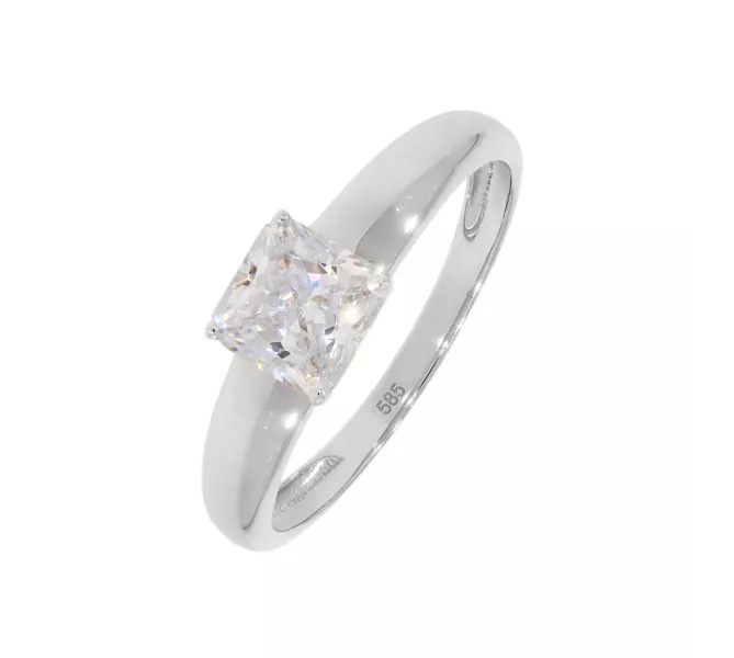Prsteň z bieleho zlata 2843