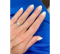 Prsteň z bieleho zlata 2483