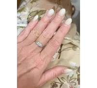 Prsteň z bieleho zlata 2068