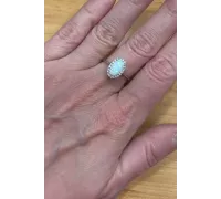 Prsteň z bieleho zlata 2205